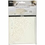 Kaart met Envelop, afmeting kaart 12x17,7 cm, afmeting envelop 18,x12,5 cm, 230 gr, off-white, 5 set/ 1 doos
