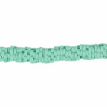 Klei kralen | Polymeer kralen bloemvorm | Platte rijgkralen | Groen | &Oslash; 5-6 mm | Gat 2 mm | 145 stuks