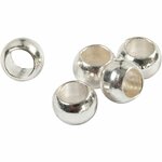 Knijpkralen | Crimp beads | Voor kralendraad | Zilver | &Oslash; 2,5 mm | 100 stuks