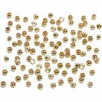 Knijpkralen | Crimp beads | Voor kralendraad | Goud | &Oslash; 2 mm | 100 stuks