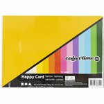 Lentekarton, A5, vel 148x210 mm, 180 gr, diverse kleuren, 60 div vellen/ 1 doos