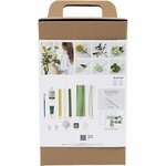 Maxi Hobbyset Cr&ecirc;pepapier, Bloemenboeket, lichtgroen, donkergroen, pastel groen, wit, 1 doos