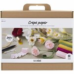 Maxi Hobbyset Cr&ecirc;pepapier, Bloemen, Cr&ecirc;pe-verhouding: 180%, 105 gr, 1 doos