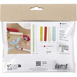 Mini hobbyset cr&ecirc;pepapier, Bloemen van cr&ecirc;pepapier, pastelkleuren, 1 doos