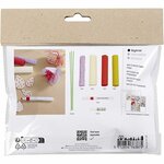 Mini hobbyset cr&ecirc;pepapier, Bloemen, pastelkleuren, 1 doos