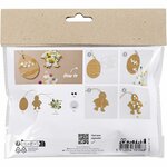 Mini Hobbyset Decoratie, Ei en kip, zwart, bruin, wit, diverse kleuren, 1 doos