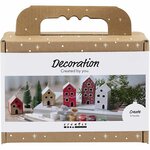 Mini Hobbyset Decoratie, Huizen, Kerst verf, 1 doos