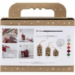 Mini Hobbyset Decoratie, Huizen, Kerst verf, 1 doos