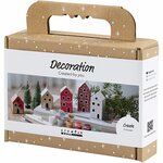 Mini Hobbyset Decoratie, Huizen, Kerst verf, 1 doos