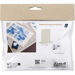 Mini Hobbyset Foam Druk, Kaart met dessin, wit, off white, 1 doos