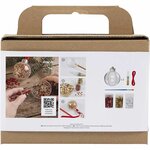 Mini Hobbyset Kerstballen, Pailletten, 1 doos