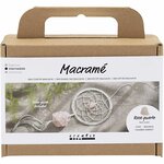 Macram&eacute; set dromenvanger | Hobbyset macrame | DIY pakket | Macram&eacute; dromenvanger met rozenkwarts maken | 1 Doos