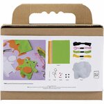 Mini Hobbyset Naaien, Kikker en teddybeer, diverse kleuren, 1 doos