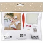 Mini Hobbyset Origami, Duiven/sterren, donkerrood, off-white, 1 doos
