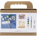 Mini Hobbyset Schilderen, Vliegtuig, blauw/groen harmonie, 1 doos