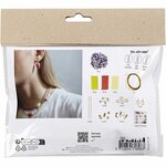 Hobbyset sieraden maken | Halsketting maken | Oorbellen maken | Polymeerklei fruit koningsblauw | Mini Creative Set Jewellery