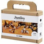 Mini Hobbyset Sieraden, Halsketting en armband, halloween kleuren, 1 doos