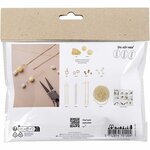 Hobbyset sieraden maken | Honingcalciet ketting maken | Oorbellen maken | Sieraden maken hobbypakket | Mini Creative Set Jewellery