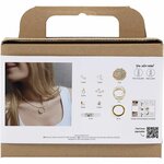 Mini Hobbyset Sieraden, Halsketting met hanger met metaaldraad, verguld, 1 doos