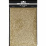 Opstrijkfolie, A5, vel 148x210 mm, glitter, goud, 1 vel