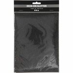 Opstrijkfolie, A5, vel 148x210 mm, glitter, zwart, 1 vel