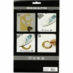 Opstrijkfolie, A5, vel 148x210 mm, glitter, rood, 1 vel