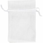 Organza zakjes, afm 7x10 cm, wit, 10 stuk/ 1 doos