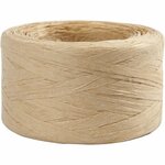 Papier Raffia Garen, B: 7-8 mm, zandkleur, 100 m/ 1 rol