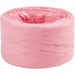 Papier Raffia Garen, B: 7-8 mm, lichtroze, 100 m/ 1 rol