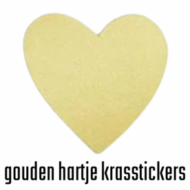 Krasstickers - Zelf krasplaatjes maken - Kraskaart Sticker - Hartjes - Goud - 6-7cm - 10 stuks