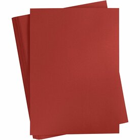 Rood Karton A2 180 Grams | Hobbykarton | Bordeaux Rood Knutselkarton | Rood Papier 42x60 cm | 100 Vellen