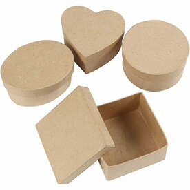Ronde Kartonnen Dozen - DIY Opberg- &amp; Cadeaudozen - 4 Stuks