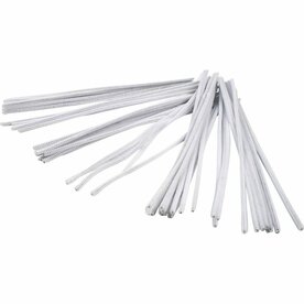 Chenille Draad - Pluche Draad - Pijpenragers - Wit - 6mm