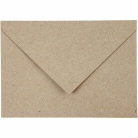 Gerecyclede Envelop - Naturel Papieren Enveloppen - 11,5x16cm - Milieuvriendelijk - 120 Gram - Set van 50 Stuks