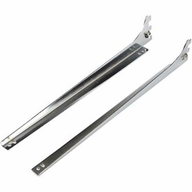 Plankendragers chroom &ndash; 400 mm &ndash; 5 sets