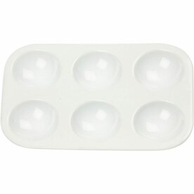 Palet - Wit Creatief Hobby Palet - DIY Kleurenpalet Voor Kunstprojecten - Compacte Afmetingen 13x8,5 cm - Set van 1 stuk - Verfmengpalet - Kunstbenodigdheden - Schilder Accessoires