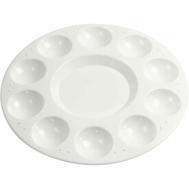 Kunststof Palet - Verf Mengpalet - DIY Schildergereedschap - Palet Voor Acrylverf - Waterverf Mengpalet - Handig Schilderaccessoire - D 17 cm - 1 Stuk