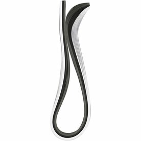 Quilling Stroken - Papieren Quilling Stroken - Zwart, Grijs, Wit - L: 78 cm, B: 5 mm - 100 Stuks