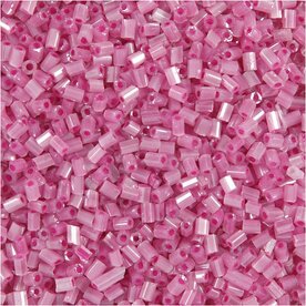 Rocailles 2-Cut Glaskralen - Roze - Glanzende Fijne Kralen Voor Weven, Borduren &amp; Sieraden Maken - Uniforme Vorm &amp; Kleur - 1,7 mm - 15/0 - Gat 0,5 mm - 500 gr - 1 Zak