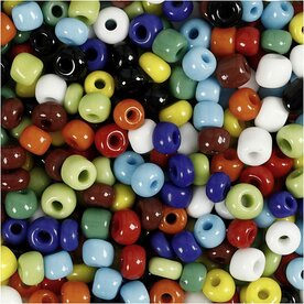 Rocaille Mix - Glaskralen - 6/0 Afmeting - 4mm Diameter - 1000gr - Diverse Kleuren