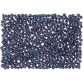 Rocailles, afm 15/0 , d: 1,7 mm, donkerblauw, 500gr, gatgrootte 0,5-0,8 mm