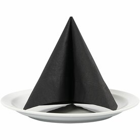 Zwarte Papieren Servetten - 3-Laags - Hoogwaardige Tafeldecoratie - Ideaal Voor Bruiloften, Feesten &amp; Creatieve Toepassingen - 33x33 cm - 20 Stuks