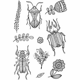 Silicone stempels insecten &ndash; Clear stamps 11x15,5 cm