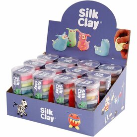Silk Clay Neon Boetseerklei Set &ndash; Luchtdrogende Neon Klei &ndash; 12 Sets