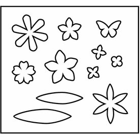 Snijmal bloemen &ndash; 14x15,25 cm &ndash; 15 mm