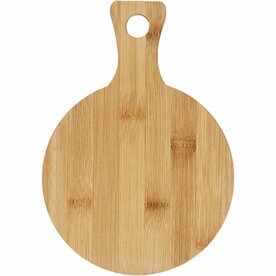 Ronde houten snijplank &ndash; 24 cm &ndash; Met handvat