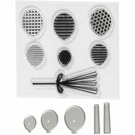 Stempels &amp; snijmallen ballon thema &ndash; Clear stamps set