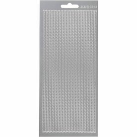 Randen Stickers Zilver - Luxe Decoratie - 10x23 cm