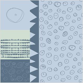 Blauwe katoen stof &ndash; Katoen stof &ndash; Kledingstof &ndash; Naaistof &ndash; Hobby stof &ndash; DIY stof &ndash; 145 cm &ndash; 140 g/m&sup2; &ndash; 1 m