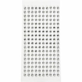 Strasstenen zilver zelfklevend &ndash; 5 mm &ndash; 144 stuks